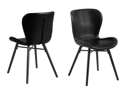 Black Faux Leather Chair