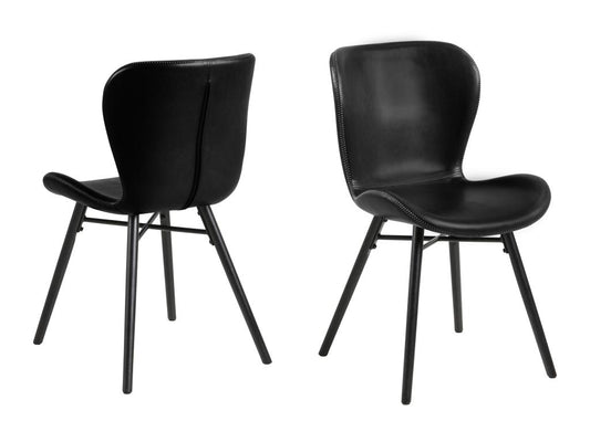 Black Faux Leather Chair