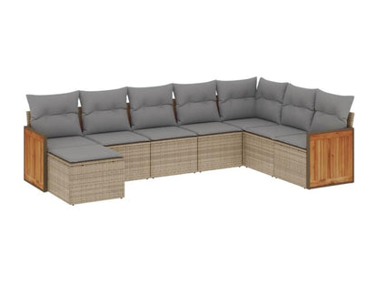 Beige Woven Resin Wicker Outdoor Furniture Set - dlz1766461510248