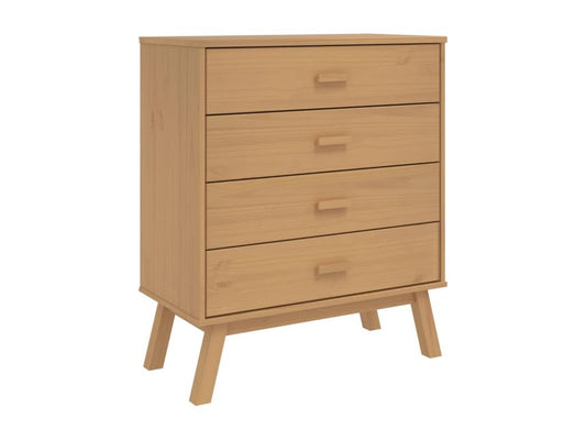 Brown Pine Wood Wardrobe