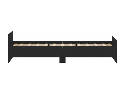 Black Engineered Wood Bed Frame, 90 x 190 cm