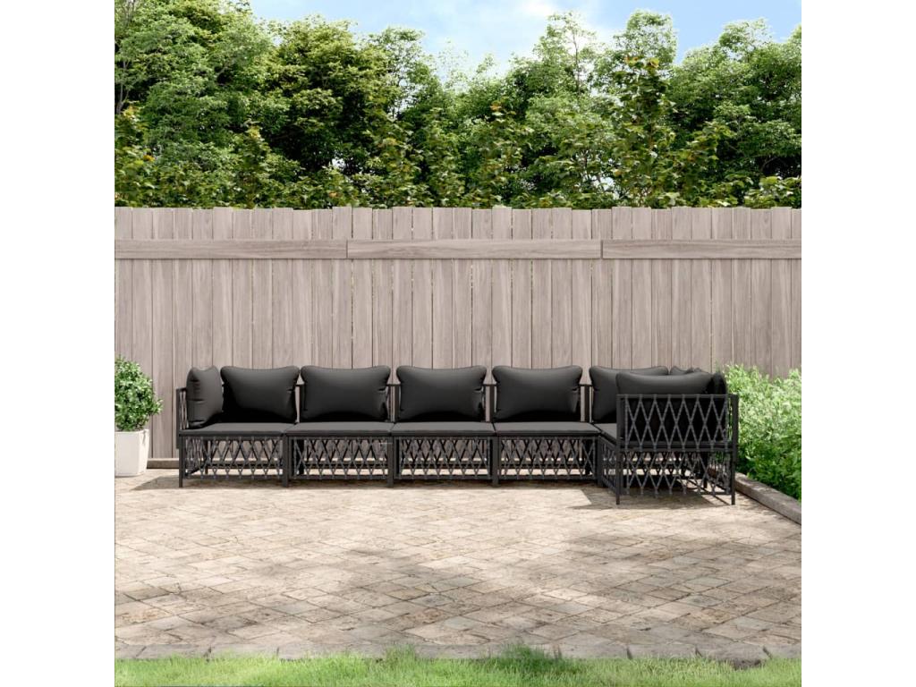 Anthracite Outdoor Furniture Set - dlz1766461460309
