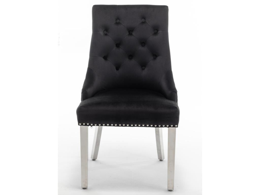 Black Velvet Chair - dlz1766461473481
