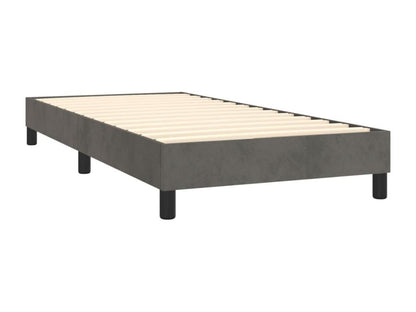 Gray Velvet Bed, 100 x 200 cm