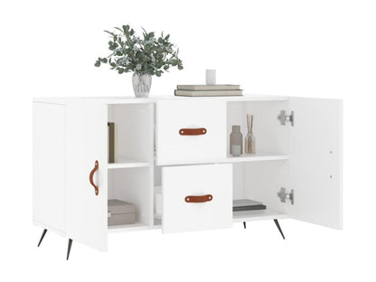 White Engineered Wood Sideboard, 100 x 36 x 60 cm