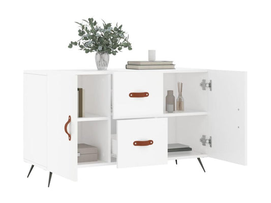 White Engineered Wood Sideboard, 100 x 36 x 60 cm