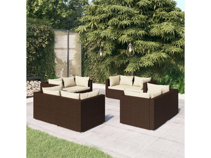 Brown Woven Resin Wicker Outdoor Furniture Set - dlz1766461137428