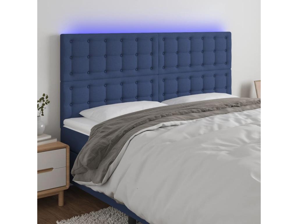 Blue Fabric Bed, 160 x 5 x 118 cm