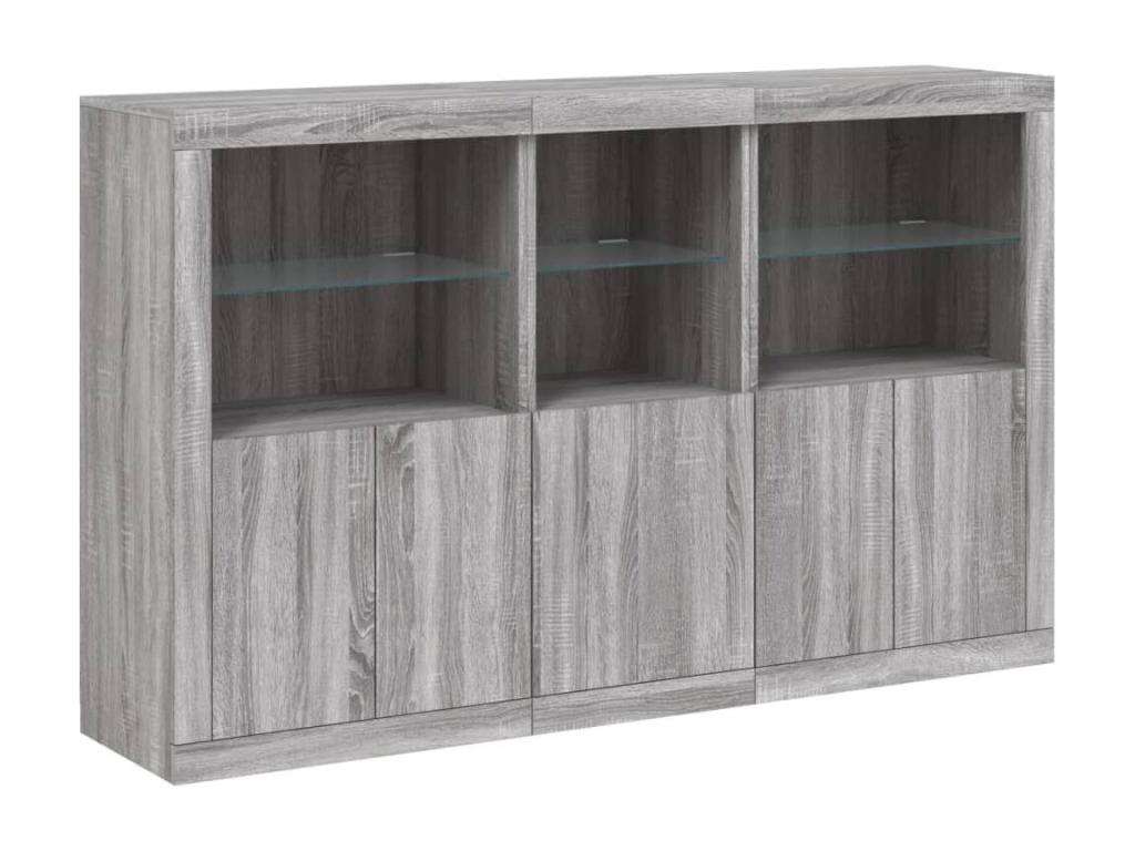 Gray Sideboard, 162 x 37 x 100 cm
