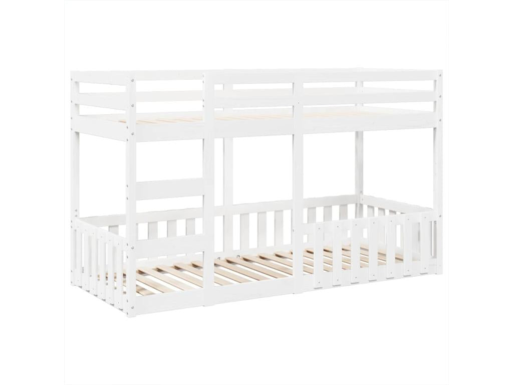 White Pine Wood Bed, 80 x 200 cm