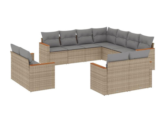 Beige Woven Resin Wicker Outdoor Furniture Set - dlz1766460983477