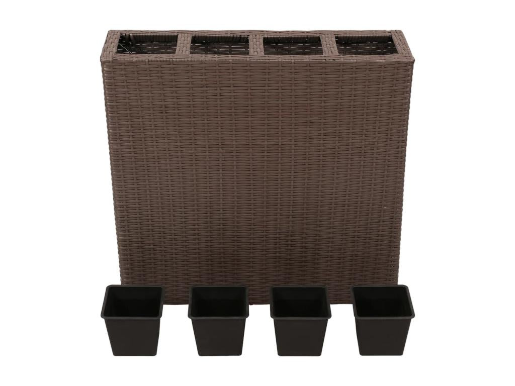 Brown Woven Resin Wicker Bed