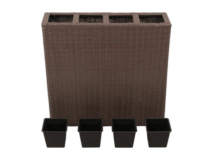 Brown Woven Resin Wicker Bed