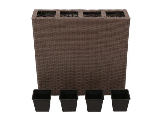 Brown Woven Resin Wicker Bed