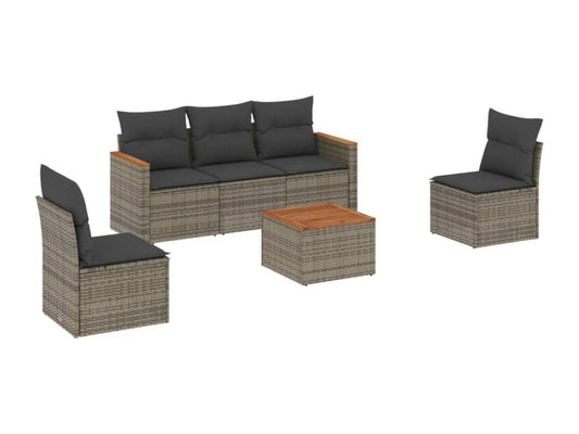 Gray Woven Resin Wicker Outdoor Furniture Set - dlz1766461216046