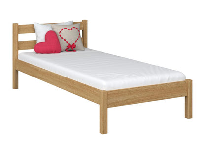 Natural Oak Wood Bed, 120 x 190 cm