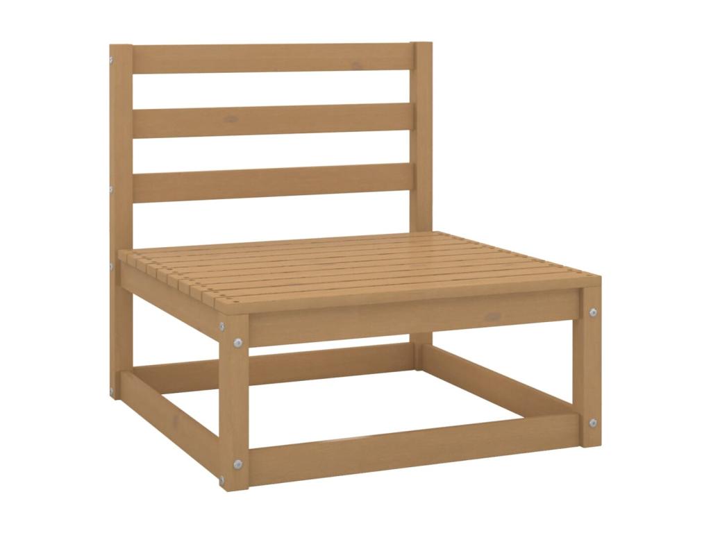 Brown Pine Wood Outdoor Furniture Set