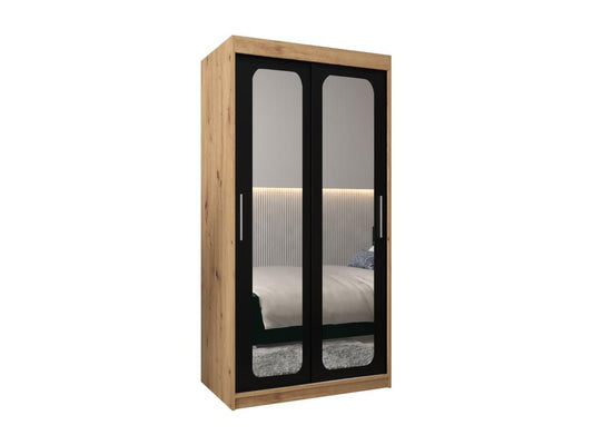 Black Wardrobe, 100 x 62 x 200 cm