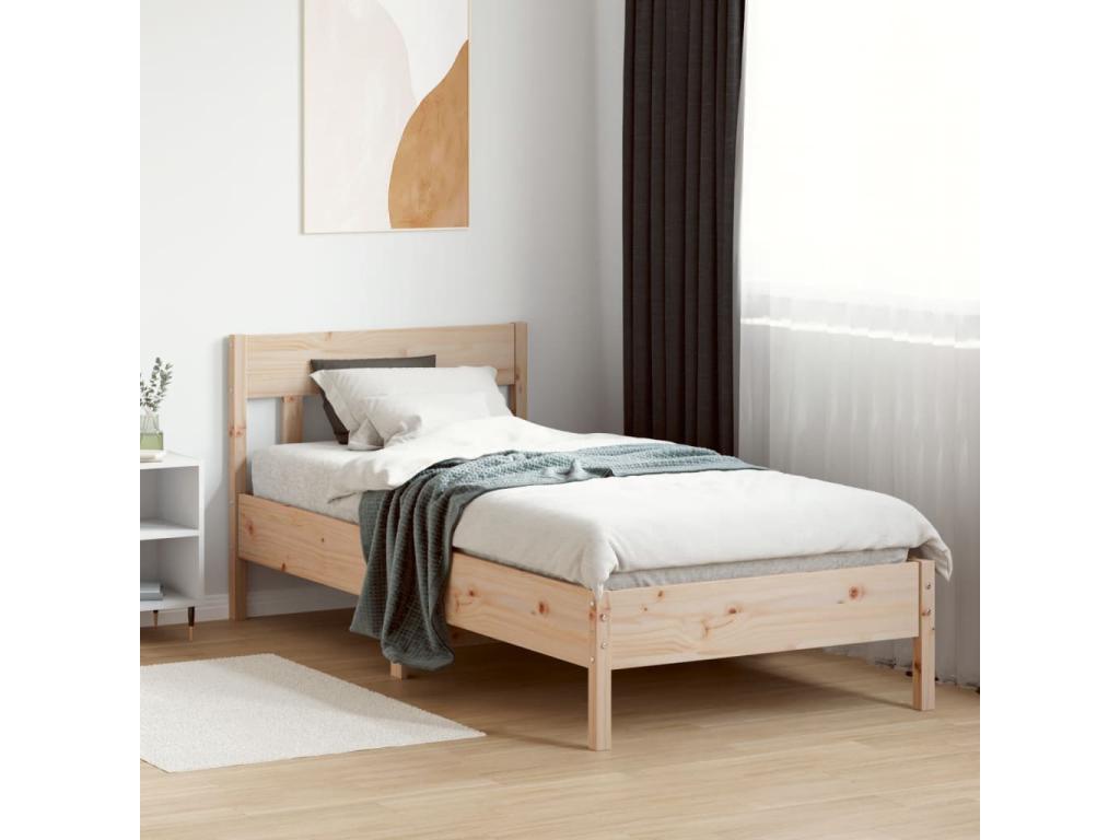 Brown Pine Wood Mattress, 75 x 190 cm