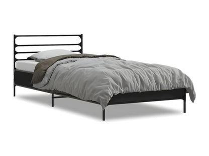 Black Engineered Wood Bed Frame, 100 x 200 cm