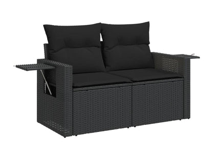 Black Woven Resin Wicker Outdoor Furniture Set - dlz1766461808008