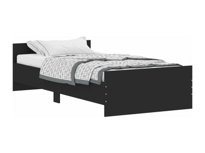 Black Engineered Wood Bed Frame, 90 x 190 cm