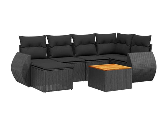 Black Woven Resin Wicker Outdoor Furniture Set - dlz1766461811857