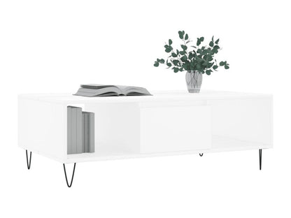 White Engineered Wood Coffee Table, 104 x 60 x 35 cm