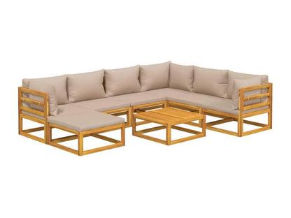 Brown Solid Wood Outdoor Furniture Set