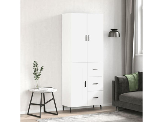 White Engineered Wood Sideboard, 69.5 x 34 x 180 cm