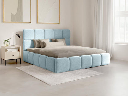 Blue Fabric Bed, 140 x 190 cm