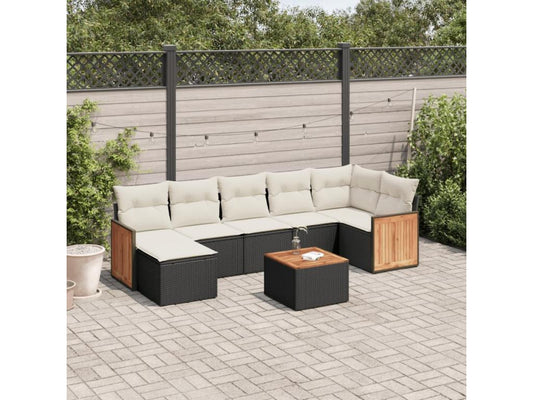 Black Woven Resin Wicker Outdoor Furniture Set - dlz1766461036994