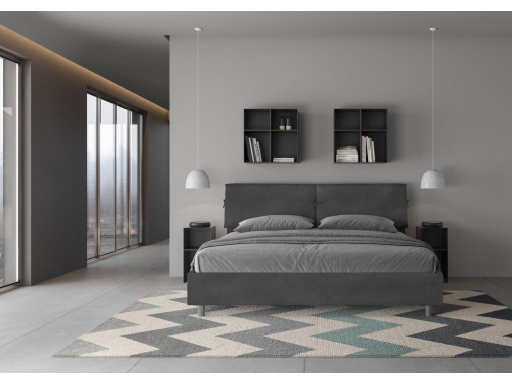 Gray Bed, 180 x 200 cm