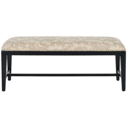SAFAVIEH Tenisha Floral Beige Bench - 46 W x 19 D x 20 H - 46Wx19Dx20H