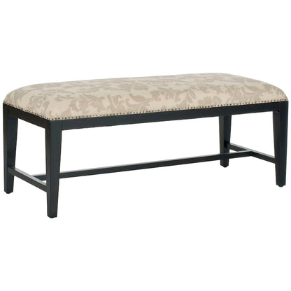 SAFAVIEH Tenisha Floral Beige Bench - 46 W x 19 D x 20 H - 46Wx19Dx20H