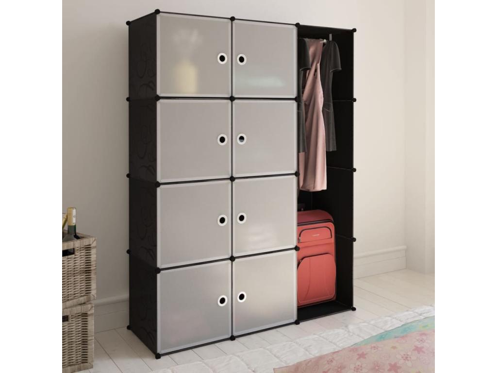 Black Wardrobe, 109 x 36.5 x 143 cm