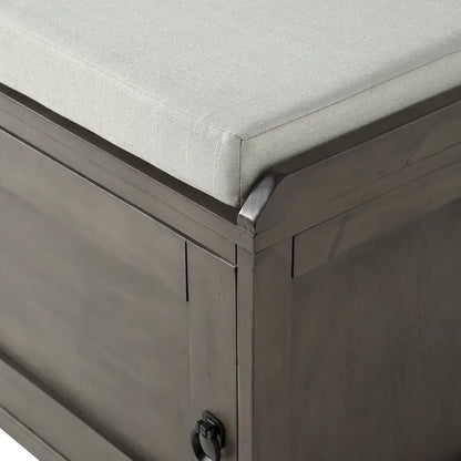 19.3 in.H X 46.85 in.W X 15.35 in.D Wood Storage Bench with Cabinets
