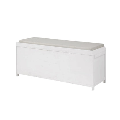 19.3 in.H X 46.85 in.W X 15.35 in.D Wood Storage Bench with Cabinets