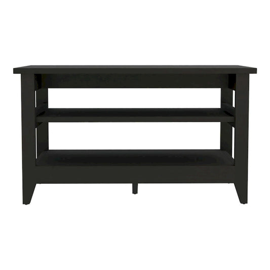 FM Furniture Vilna Storage Bench with 2 Open Shelves and 4 Legs