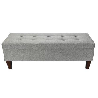 Brooke Corona Upholstered Button-tufted Wood Long Storage Bench