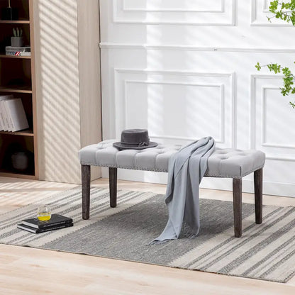 Upholstered Tufted Bench Ottoman Accent Bench
