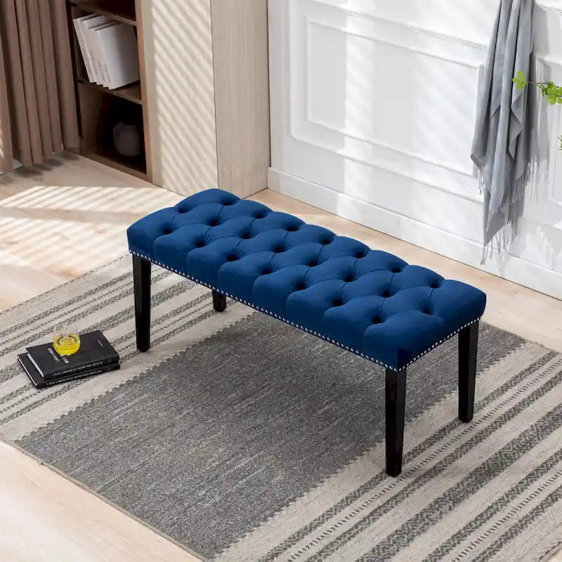 Upholstered Tufted Bench Ottoman Accent Bench
