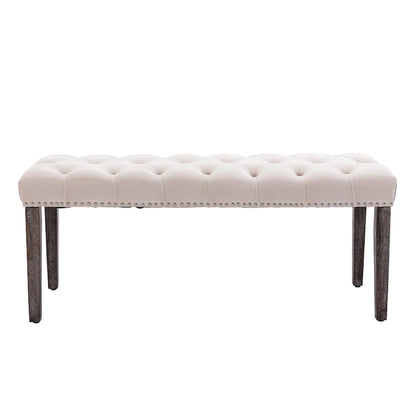 Upholstered Tufted Bench Ottoman Accent Bench