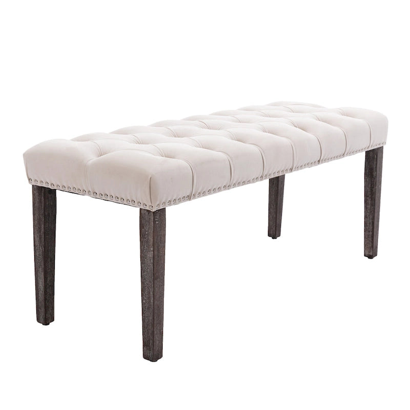 Upholstered Tufted Bench Ottoman Accent Bench