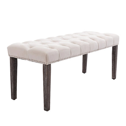Upholstered Tufted Bench Ottoman Accent Bench