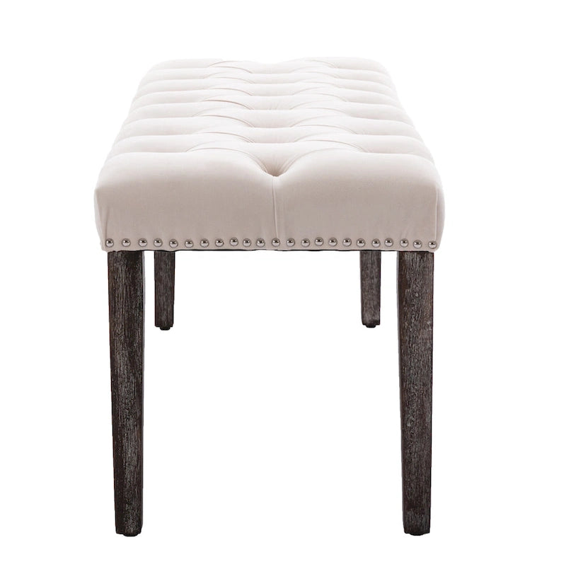 Upholstered Tufted Bench Ottoman Accent Bench