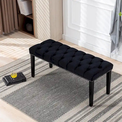 Upholstered Tufted Bench Ottoman Accent Bench
