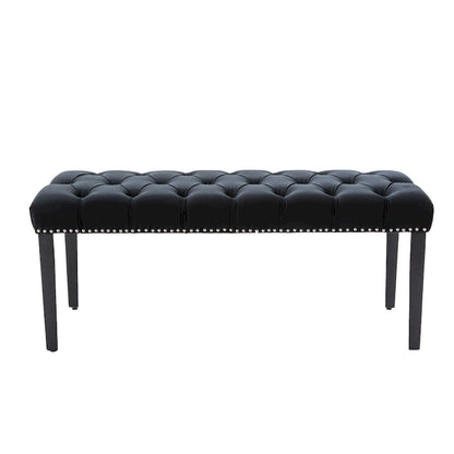 Upholstered Tufted Bench Ottoman Accent Bench