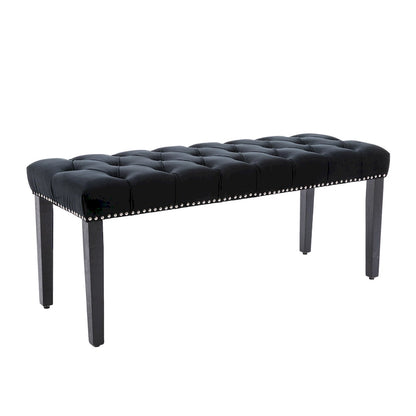 Upholstered Tufted Bench Ottoman Accent Bench