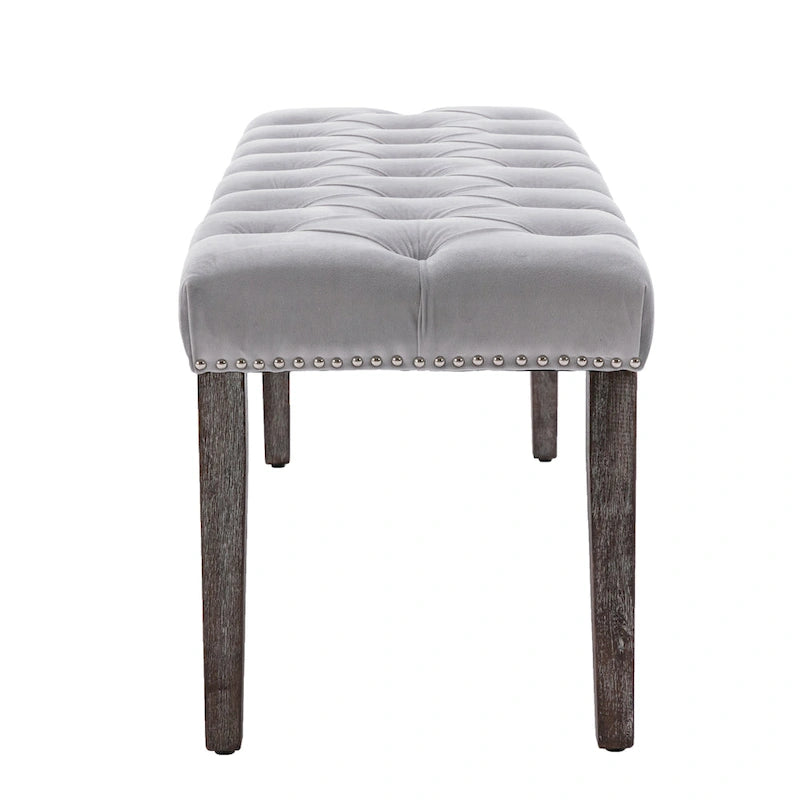 Upholstered Tufted Bench Ottoman Accent Bench
